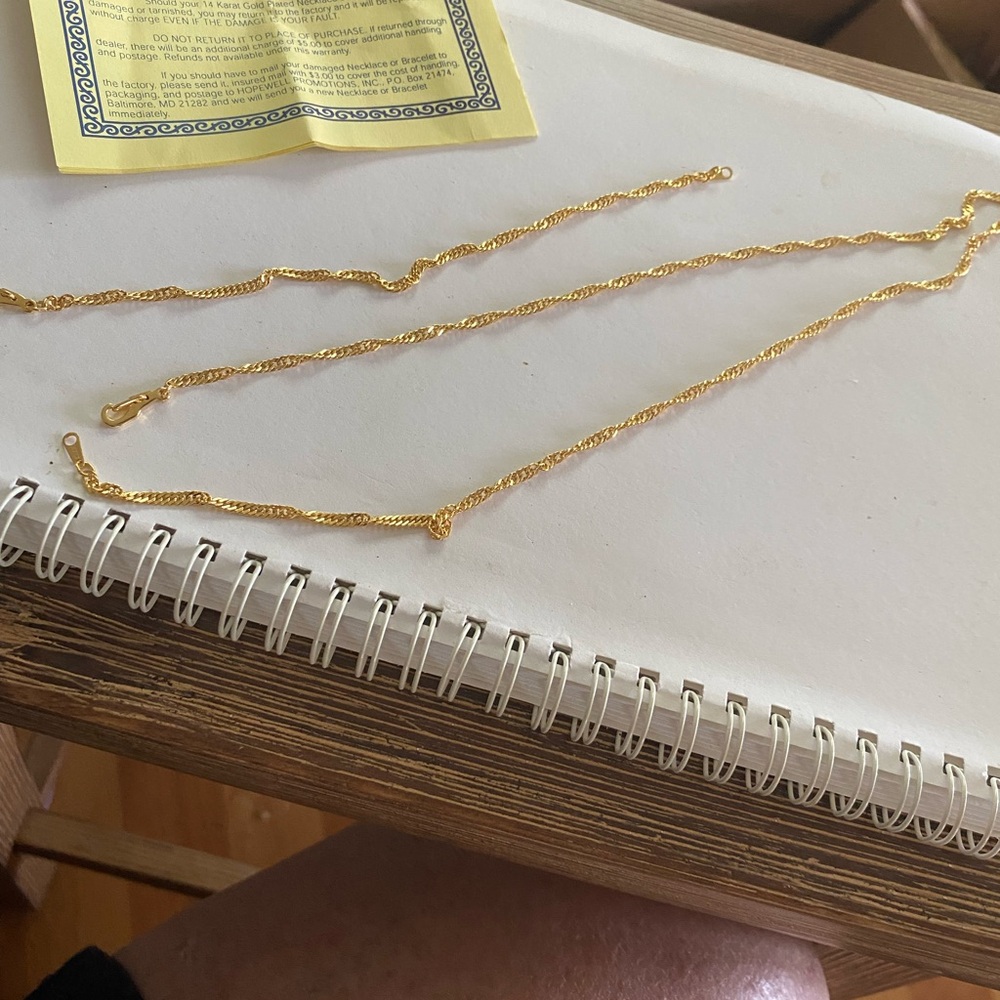 Source Unknown Gold-Tone Twisted Rope Necklace Set